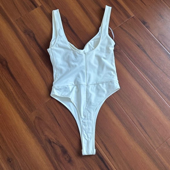 CLUB LONDON white lace up legging pants w corset padded underwire bodysuit SET - Picture 11 of 12